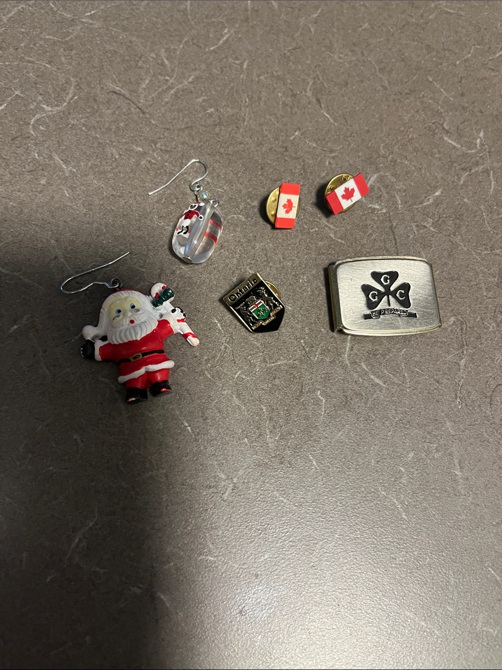 Misc single jewelry and pins and buckle